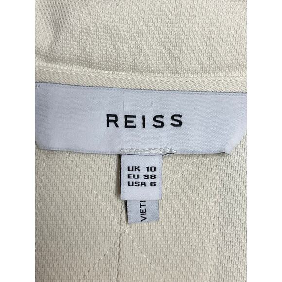 REISS women’s Lia Twin Pocket Overhead Dress size 6 Cream Resort wear - Picture 4 of 9